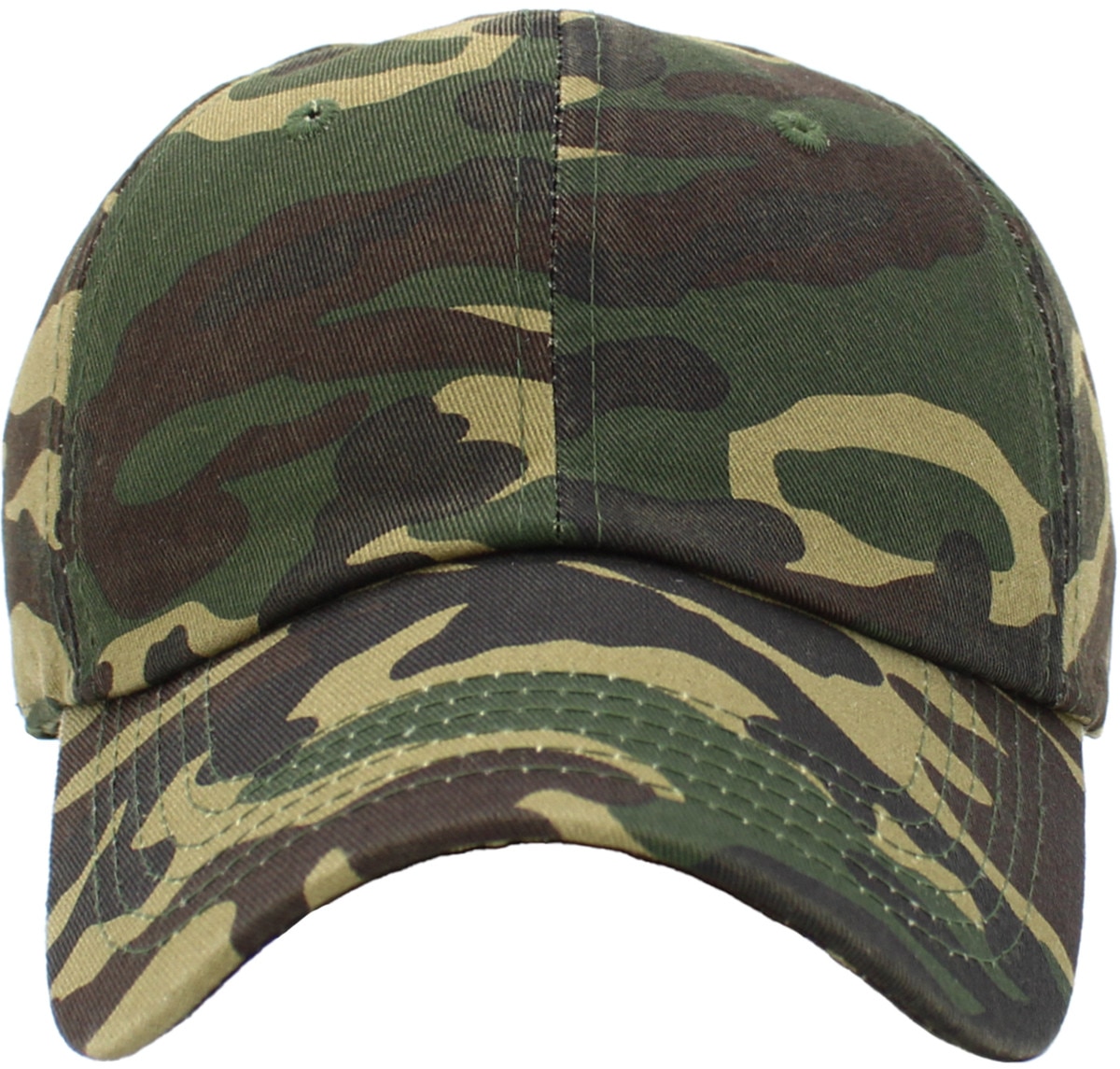 Camouflage Low Profile Baseball Caps Front View